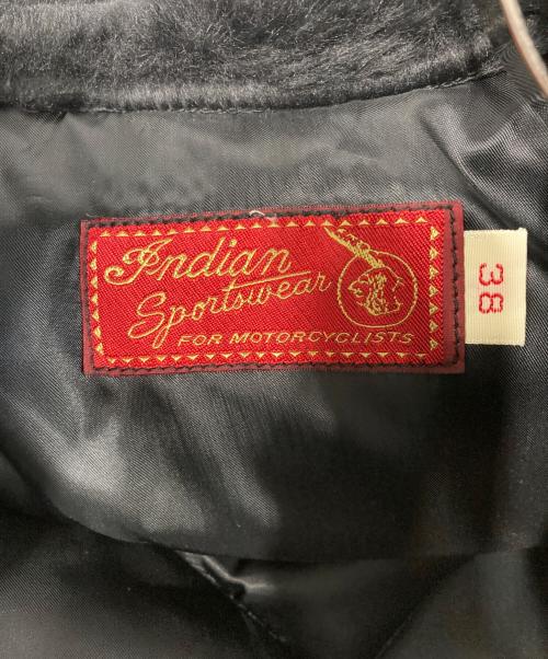 INDIAN MOTORCYCLE（インディアンモーターサイクル）INDIAN MOTORCYCLE (インディアンモーターサイクル) ヨーク切替 DOWN JACKET/ダウンジャケット ブラック サイズ:38の古着・服飾アイテム