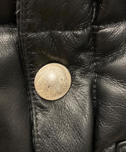 INDIAN MOTORCYCLE（インディアンモーターサイクル）INDIAN MOTORCYCLE (インディアンモーターサイクル) ヨーク切替 DOWN JACKET/ダウンジャケット ブラック サイズ:38の古着・服飾アイテム