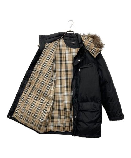 BURBERRY BLACK LABEL（バーバリーブラックレーベル）BURBERRY BLACK LABEL (バーバリーブラックレーベル) フォックスファーダウンコート ブラック サイズ:Mの古着・服飾アイテム