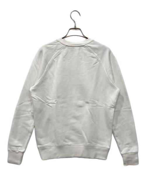 maison kitsune（メゾンキツネ）MAISON KITSUNE (メゾンキツネ) ロゴスウェット ホワイト サイズ:XSの古着・服飾アイテム
