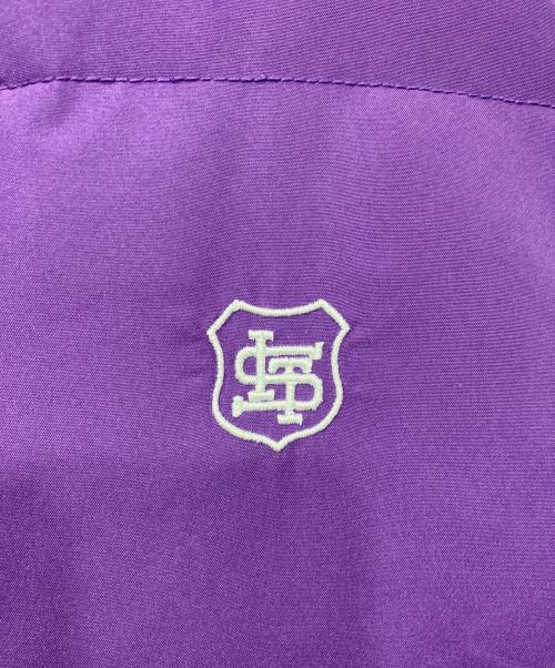 stussy（ステューシー）stussy (ステューシー) リバーシブルダウンベスト パープル×グレー サイズ:XLの古着・服飾アイテム