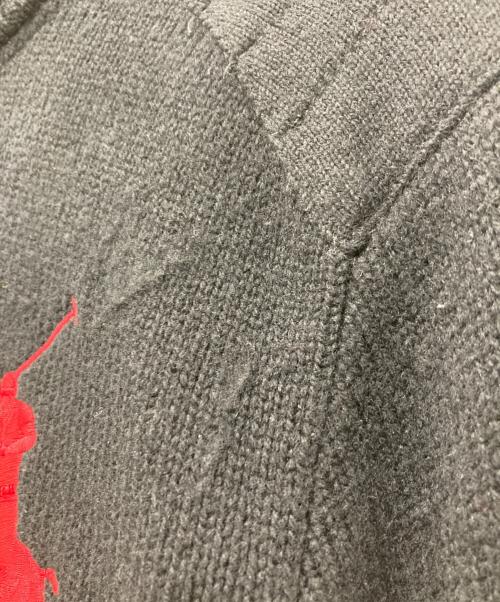POLO RALPH LAUREN（ポロ・ラルフローレン）POLO RALPH LAUREN (ポロ・ラルフローレン) ビッグポニードライバーズニット ブラック サイズ:Mの古着・服飾アイテム
