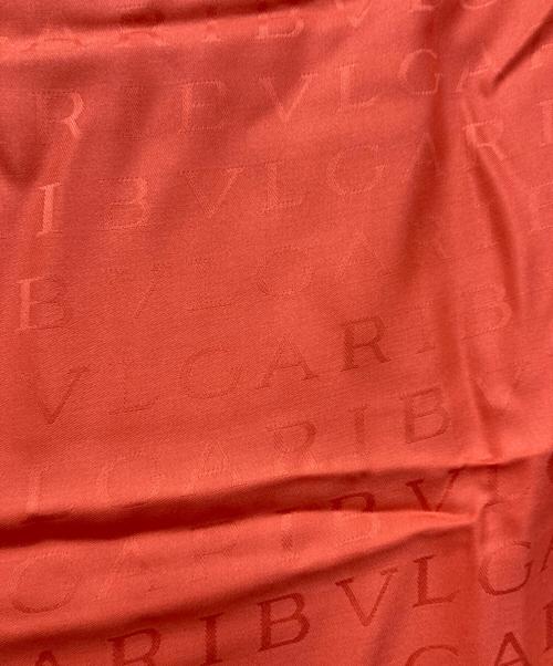 BVLGARI（ブルガリ）BVLGARI (ブルガリ) シャドーロゴシルクスカーフ オレンジの古着・服飾アイテム