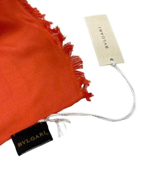 BVLGARI（ブルガリ）BVLGARI (ブルガリ) シャドーロゴシルクスカーフ オレンジの古着・服飾アイテム