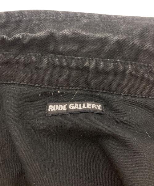 RUDE GALLERY（ルードギャラリー）RUDE GALLERY (ルードギャラリー) コットンリネン ダブル ライダースジャケット ブラック サイズ:Mの古着・服飾アイテム