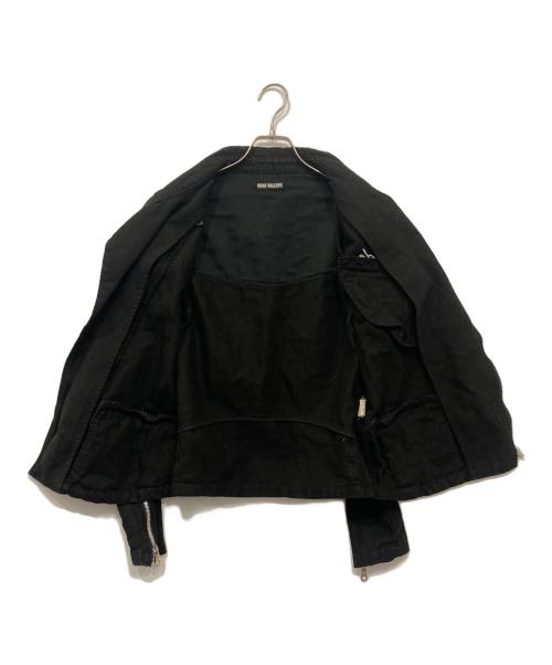 RUDE GALLERY（ルードギャラリー）RUDE GALLERY (ルードギャラリー) コットンリネン ダブル ライダースジャケット ブラック サイズ:Mの古着・服飾アイテム
