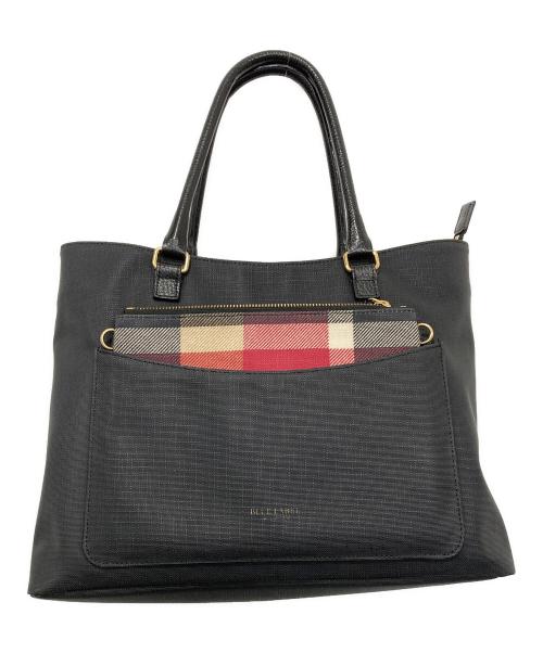 BLUE LABEL CRESTBRIDGE（ブルーレーベルクレストブリッジ）BLUE LABEL CRESTBRIDGE (ブルーレーベルクレストブリッジ) レザートートバッグ ブラック サイズ:-の古着・服飾アイテム