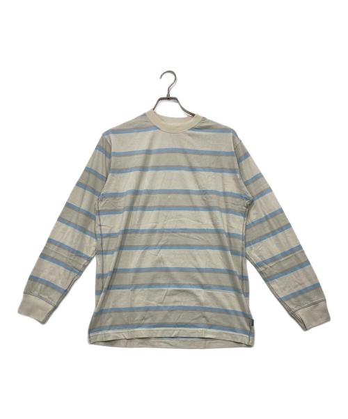 STUSSY AUTHENTIC GEAR（ステューシーオーセンティックギア）STUSSY AUTHENTIC GEAR (ステューシーオーセンティックギア) ボーダーカットソー グレー サイズ:MEDIUM 未使用品の古着・服飾アイテム