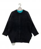 ELENDEEKエレンディーク）の古着「RACOON MIX WCD/ラクーンカーディガン」｜ブラック