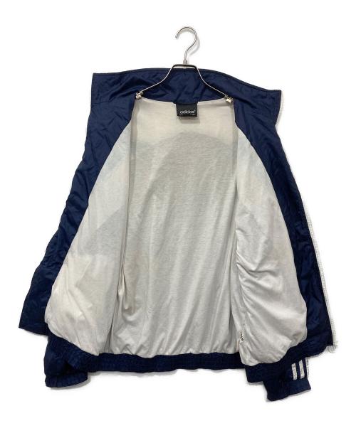 adidas（アディダス）adidas (アディダス) 90s スウィッチングカラーナイロンジャケット ホワイト×グリーン×ネイビー サイズ:Lの古着・服飾アイテム