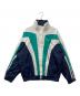 adidas（アディダス）の古着「90s スウィッチングカラーナイロンジャケット」｜ホワイト×グリーン×ネイビー