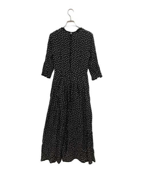 SINME（シンメ）SINME (シンメ) ドットマキシワンピース ブラック サイズ:Ｓの古着・服飾アイテム