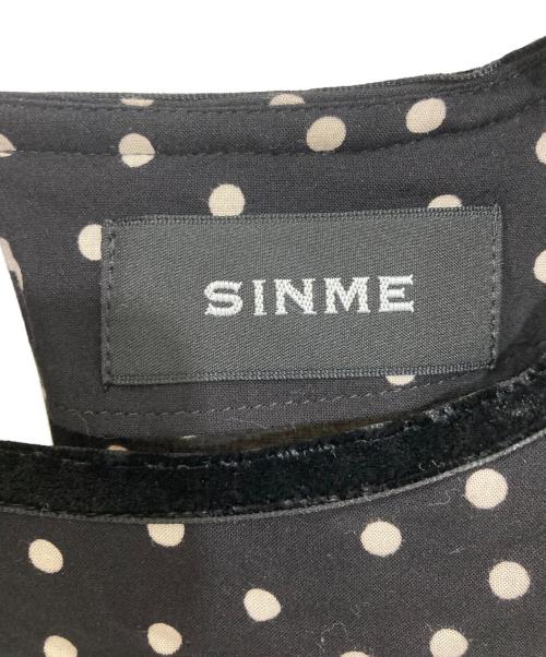 SINME（シンメ）SINME (シンメ) ドットマキシワンピース ブラック サイズ:Ｓの古着・服飾アイテム