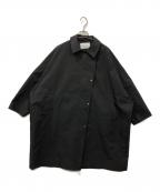 FRAMeWORKフレームワーク）の古着「撥水ポンチョトレンチコート」｜ブラック