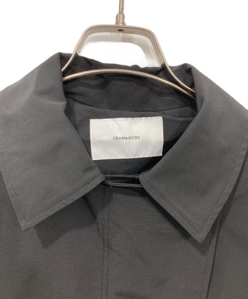 FRAMeWORK（フレームワーク）FRAMeWORK (フレームワーク) 撥水ポンチョトレンチコート ブラック サイズ:36の古着・服飾アイテム
