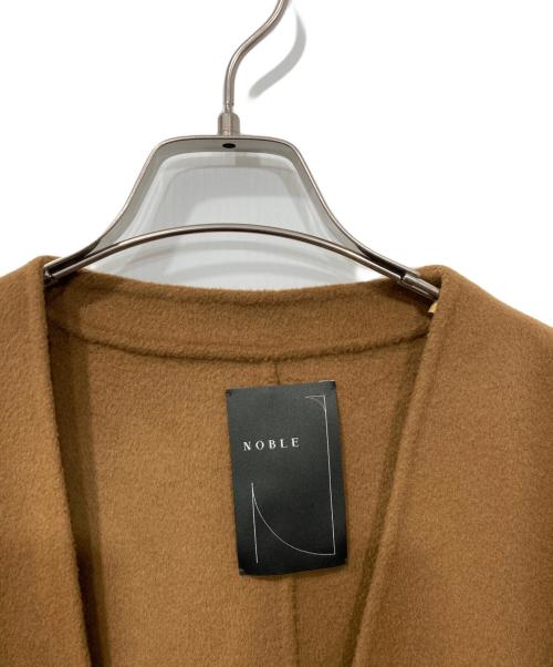 Noble（ノーブル）Noble (ノーブル) Super160sパフスリーブロングコート ブラウン サイズ:36の古着・服飾アイテム