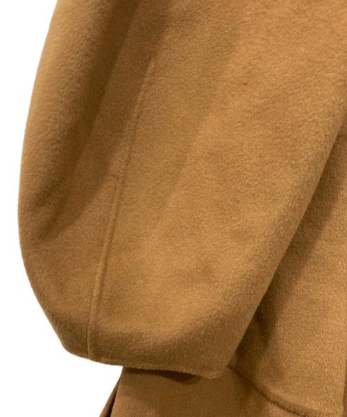 Noble（ノーブル）Noble (ノーブル) Super160sパフスリーブロングコート ブラウン サイズ:36の古着・服飾アイテム
