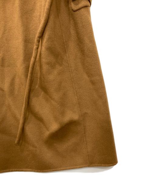 Noble（ノーブル）Noble (ノーブル) Super160sパフスリーブロングコート ブラウン サイズ:36の古着・服飾アイテム