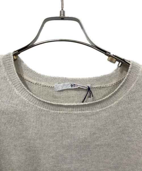45R（フォーティファイブ・アール）45R (フォーティファイブ・アール) コットンロールネックニットチュニック アイボリーの古着・服飾アイテム
