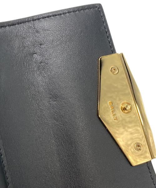 BALLY（バリー）BALLY (バリー) Baroque Compact Wallet/三つ折り財布 ブラックの古着・服飾アイテム