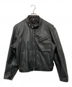 HARLEY-DAVIDSONハーレーダビッドソン）の古着「シングルライダースレザージャケット」｜ブラック