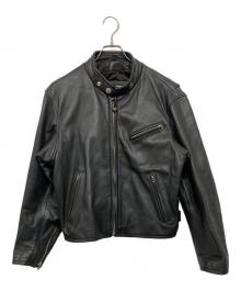 HARLEY-DAVIDSON（ハーレーダビッドソン）の古着「シングルライダースレザージャケット」｜ブラック