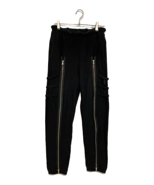 TAKAHIROMIYASHITA TheSoloIst.（タカヒロミヤシタ ザソロイスト）TAKAHIROMIYASHITA TheSoloIst. (タカヒロミヤシタ ザソロイスト) ジップジョガーパンツ/bondage jogger ブラック サイズ:48の古着・服飾アイテム