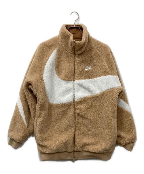 NIKE（ナイキ）NIKE (ナイキ) SWOOSH FULLZIP JACKET/ スウッシュ　フルジップ　ジャケット ベージュ サイズ:Lの古着・服飾アイテム