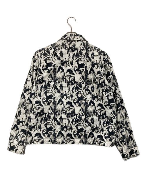 stussy（ステューシー）stussy (ステューシー) Beach Mob Bing JKT ブラック×ホワイト サイズ:Mの古着・服飾アイテム