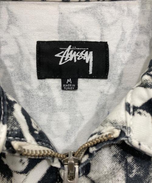 stussy（ステューシー）stussy (ステューシー) Beach Mob Bing JKT ブラック×ホワイト サイズ:Mの古着・服飾アイテム