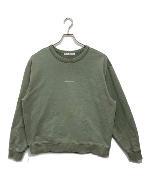 Acne studios（アクネ ストゥディオス）Acne studios (アクネ ストゥディオス) スタンプロゴスウェットシャツ グリーン サイズ:Sの古着・服飾アイテム
