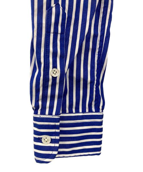 POLO RALPH LAUREN（ポロ・ラルフローレン）POLO RALPH LAUREN (ポロ・ラルフローレン) Belted Striped Cotton Shirtdress/ストライプ シャツワンピース ブルー×ホワイト サイズ:00の古着・服飾アイテム
