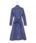 POLO RALPH LAUREN (ポロ・ラルフローレン) Belted Striped Cotton Shirtdress/ストライプ シャツワンピース ブルー×ホワイト サイズ:00：8000円