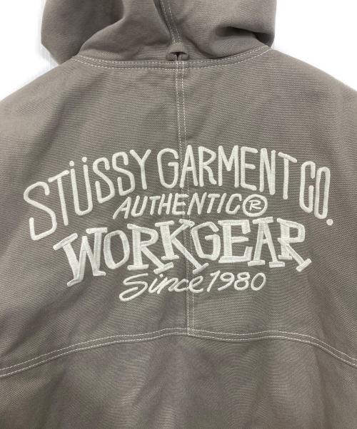 stussy（ステューシー）stussy (ステューシー) Work Jacket Contrast Stitch グレー サイズ:Mの古着・服飾アイテム
