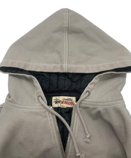stussy（ステューシー）stussy (ステューシー) Work Jacket Contrast Stitch グレー サイズ:Mの古着・服飾アイテム