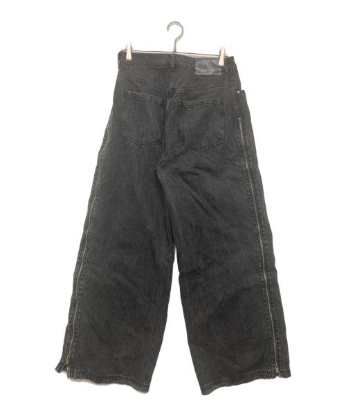 adidas（アディダス）adidas (アディダス) Adilenium シーズン 3 ジップ ウォッシュド デニムパンツ ブラック サイズ:31の古着・服飾アイテム