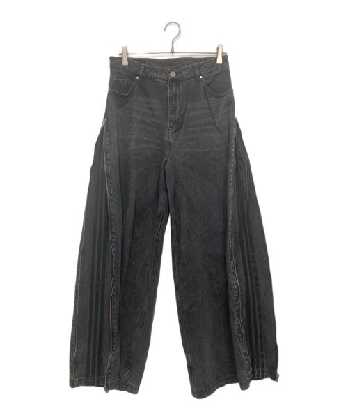 adidas（アディダス）adidas (アディダス) Adilenium シーズン 3 ジップ ウォッシュド デニムパンツ ブラック サイズ:31の古着・服飾アイテム