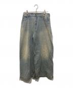 adidasアディダス）の古着「ADILENIUM シーズン 3 ジップ ウォッシュド デニム パンツ」｜ブルー