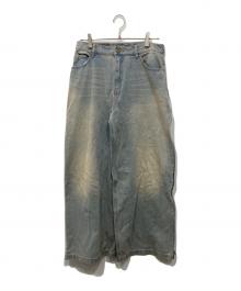 adidas（アディダス）の古着「ADILENIUM シーズン 3 ジップ ウォッシュド デニム パンツ」｜ブルー