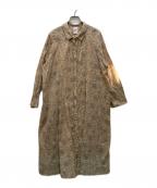 BASCOバスコ）の古着「総柄シャツワンピース」｜ベージュ