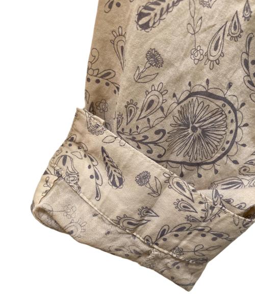 BASCO（バスコ）BASCO (バスコ) 総柄シャツワンピース ベージュ サイズ:3の古着・服飾アイテム