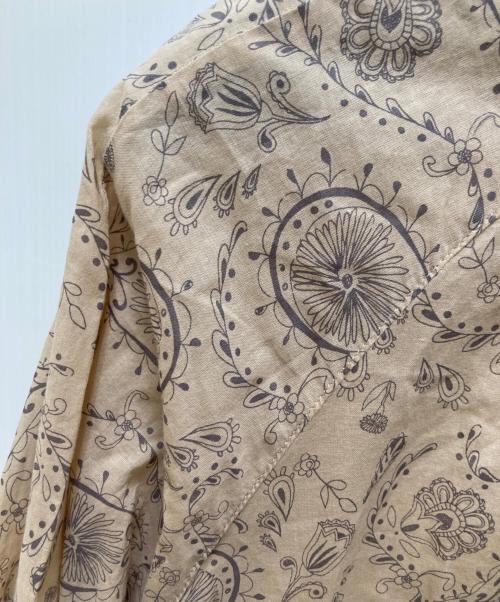 BASCO（バスコ）BASCO (バスコ) 総柄シャツワンピース ベージュ サイズ:3の古着・服飾アイテム