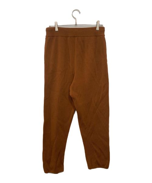 BATONER（バトナ―）BATONER (バトナ―) HYPER TWIST WOOL RIB PANT/超強撚糸ウールリブニットパンツ ブラウン サイズ:2の古着・服飾アイテム