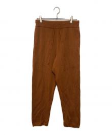 BATONER（バトナ―）の古着「HYPER TWIST WOOL RIB PANT/超強撚糸ウールリブニットパンツ」｜ブラウン