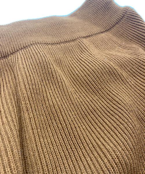 BATONER（バトナ―）BATONER (バトナ―) HYPER TWIST WOOL RIB PANT/超強撚糸ウールリブニットパンツ ブラウン サイズ:2の古着・服飾アイテム