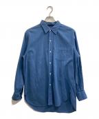 HERILLヘリル）の古着「Cotton Cashmere Brush Regulercollar」｜ブルー