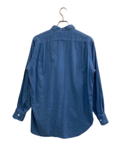 HERILL（ヘリル）HERILL (ヘリル) Cotton Cashmere Brush Regulercollar ブルーの古着・服飾アイテム