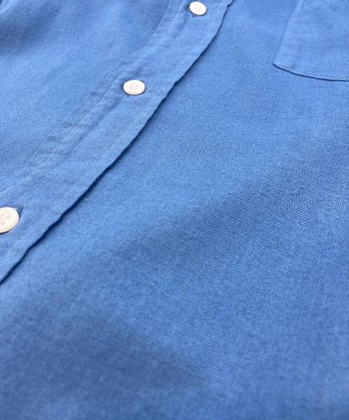 HERILL（ヘリル）HERILL (ヘリル) Cotton Cashmere Brush Regulercollar ブルーの古着・服飾アイテム