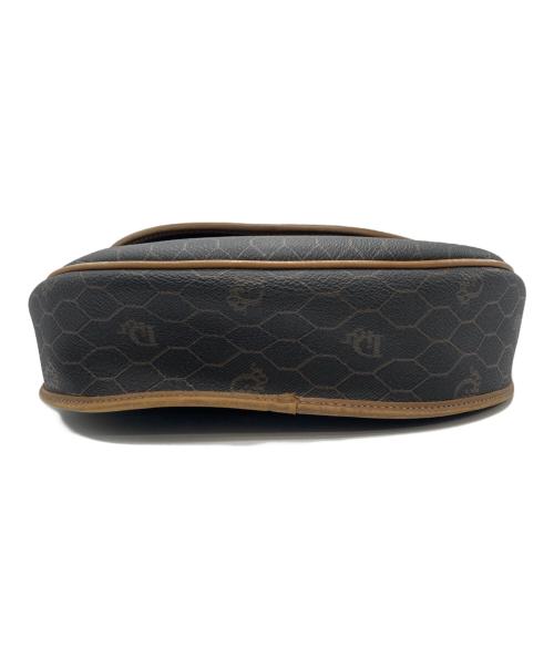 Christian Dior（クリスチャン ディオール）Christian Dior (クリスチャン ディオール) ハニカム柄 ショルダーバッグ ブラック×ブラウンの古着・服飾アイテム