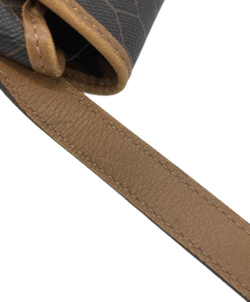 Christian Dior（クリスチャン ディオール）Christian Dior (クリスチャン ディオール) ハニカム柄 ショルダーバッグ ブラック×ブラウンの古着・服飾アイテム